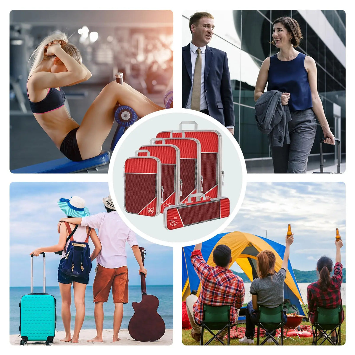 Ensemble 3 ou 6 organiseurs de valise – formats variés — vue 5