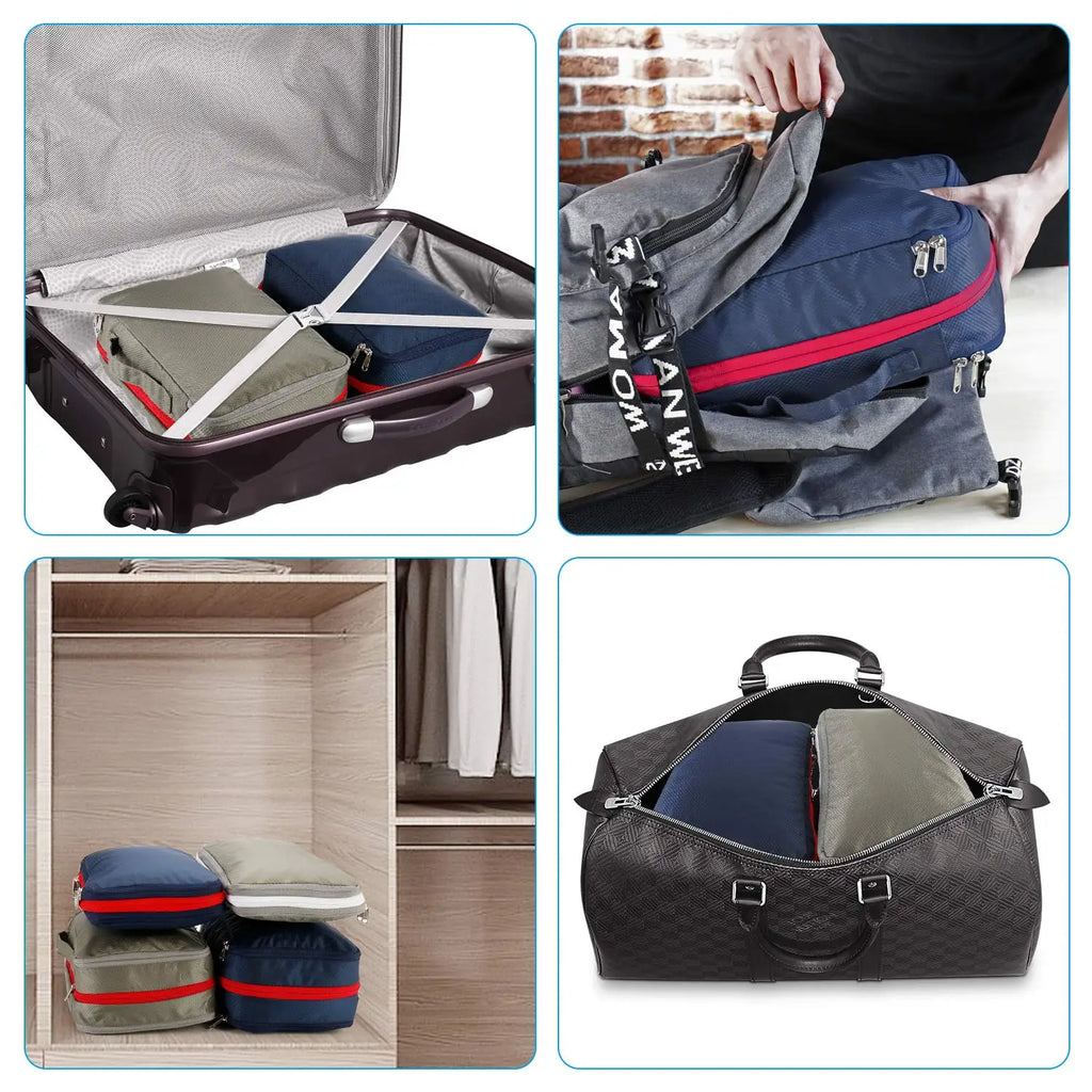 Cubes de rangement double compartiment en polyester – 3 tailles — vue 5