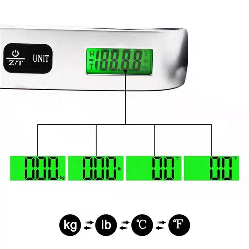 Pèse-bagage numérique 50 kg avec écran LCD — vue 6