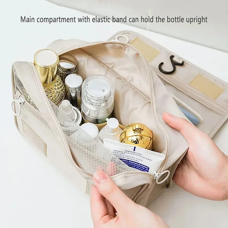 Trousse de toilette suspendue rose – multi-compartiments — vue 6