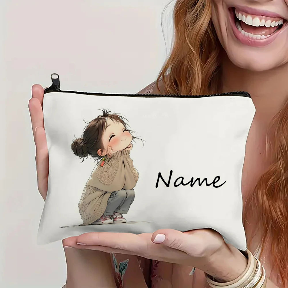 Pochette cosmétique illustrée – 18 × 25 cm — vue 2