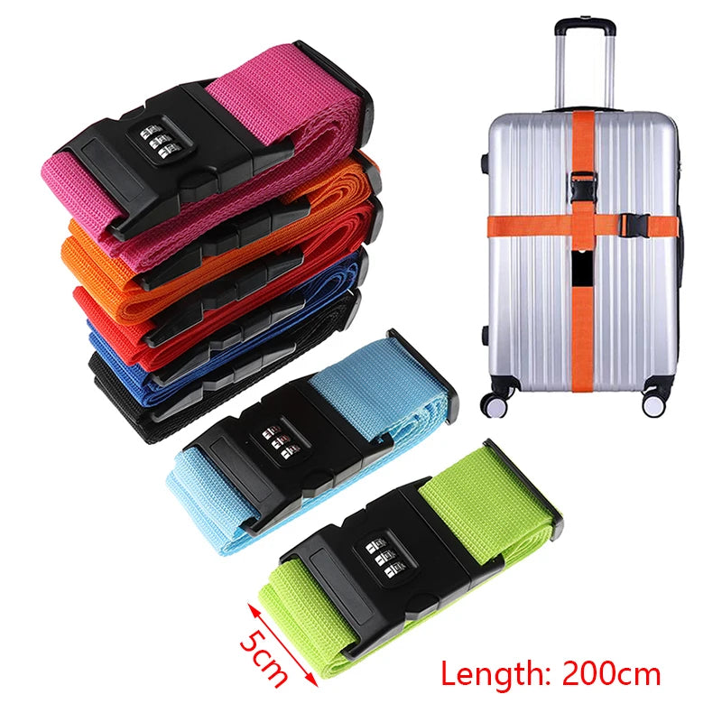 Sangle de valise sécurisée avec cadenas à code – 200 cm — vue 6