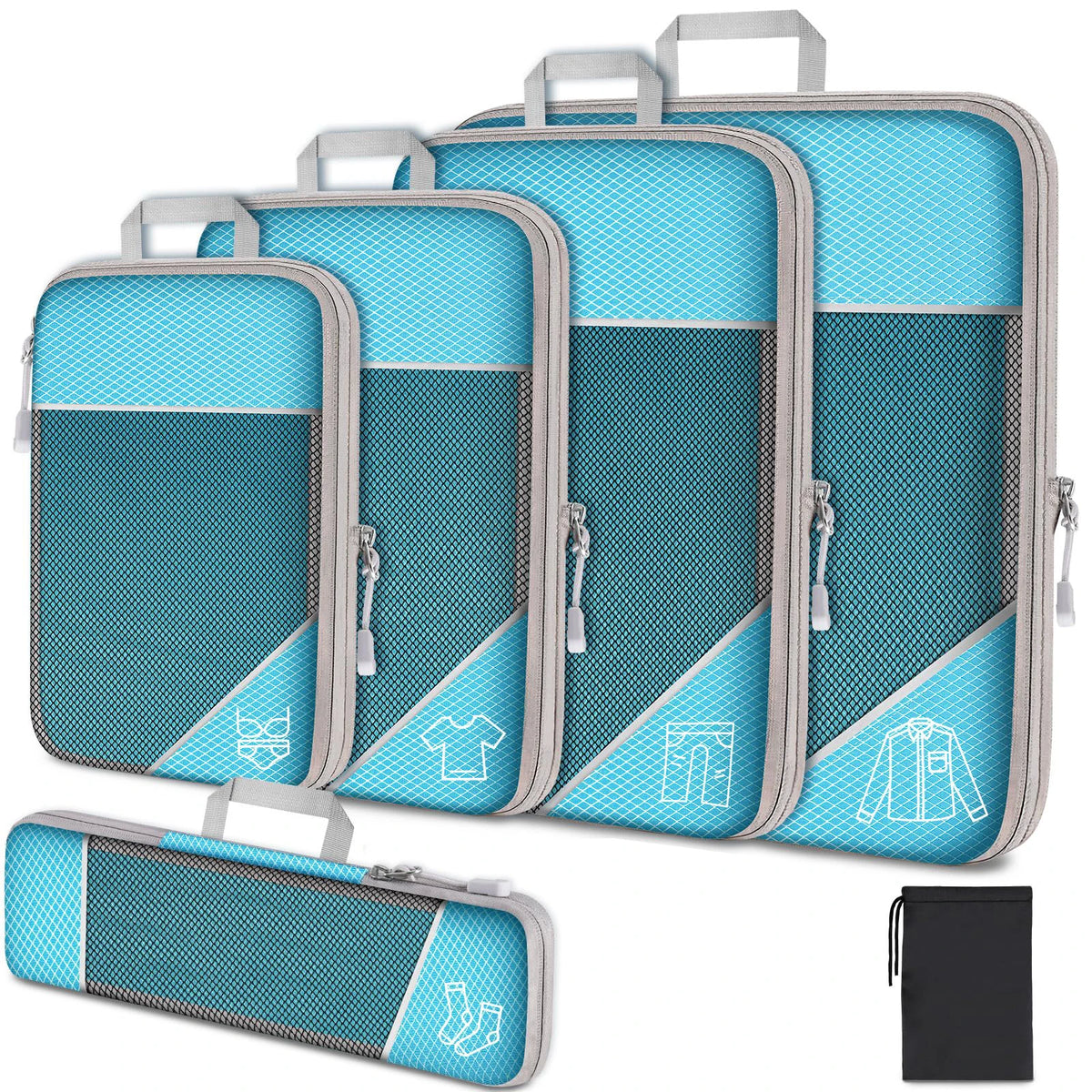 Ensemble 3 ou 6 organiseurs de valise – formats variés — vue 10