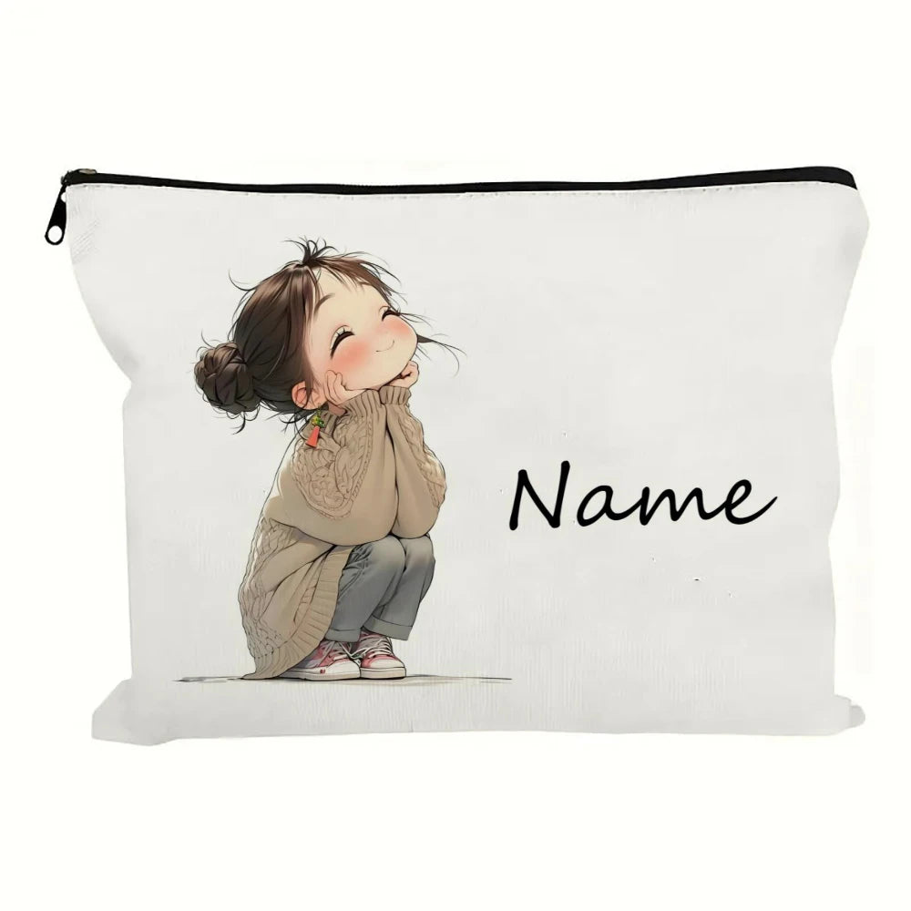 Pochette cosmétique illustrée – 18 × 25 cm — vue 8