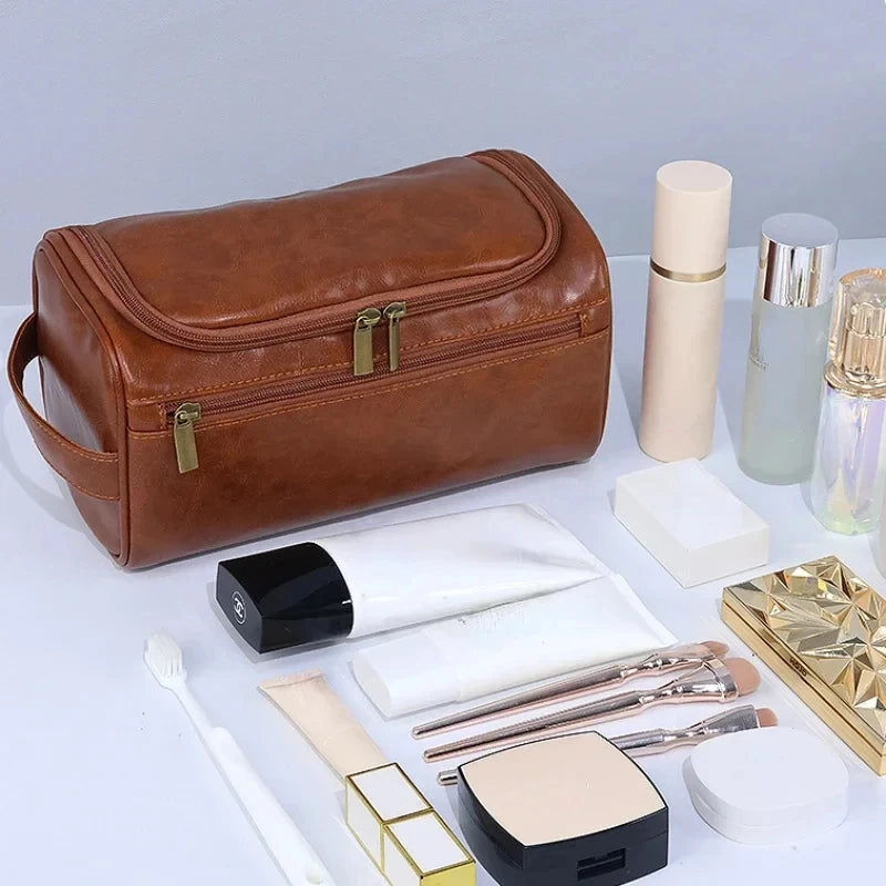 Trousse de toilette suspendue premium – toile ou finition PU — vue 2
