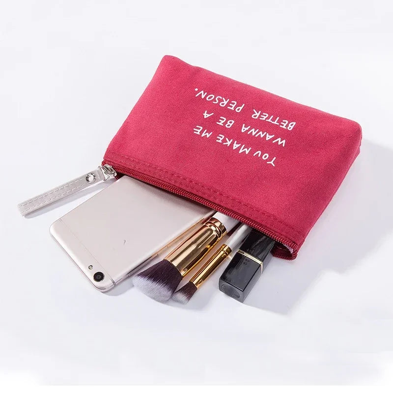 Pochette beauté compacte en toile – plusieurs motifs — vue 4