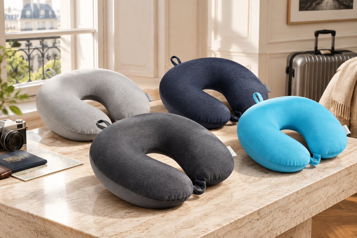 Coussins de voyage en U disponibles en plusieurs couleurs